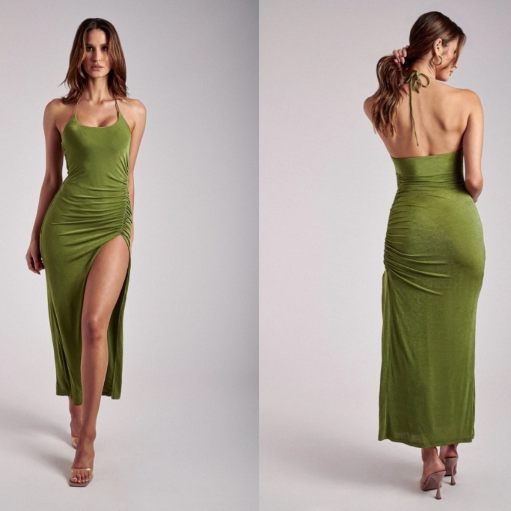 Meshki Allison Jersey Ruched Maxi dress